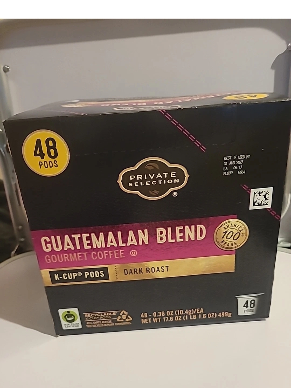 48ct Private Selection Guatemalan Blend Dark Roast Gourmet Kcups  Bb 08/2027